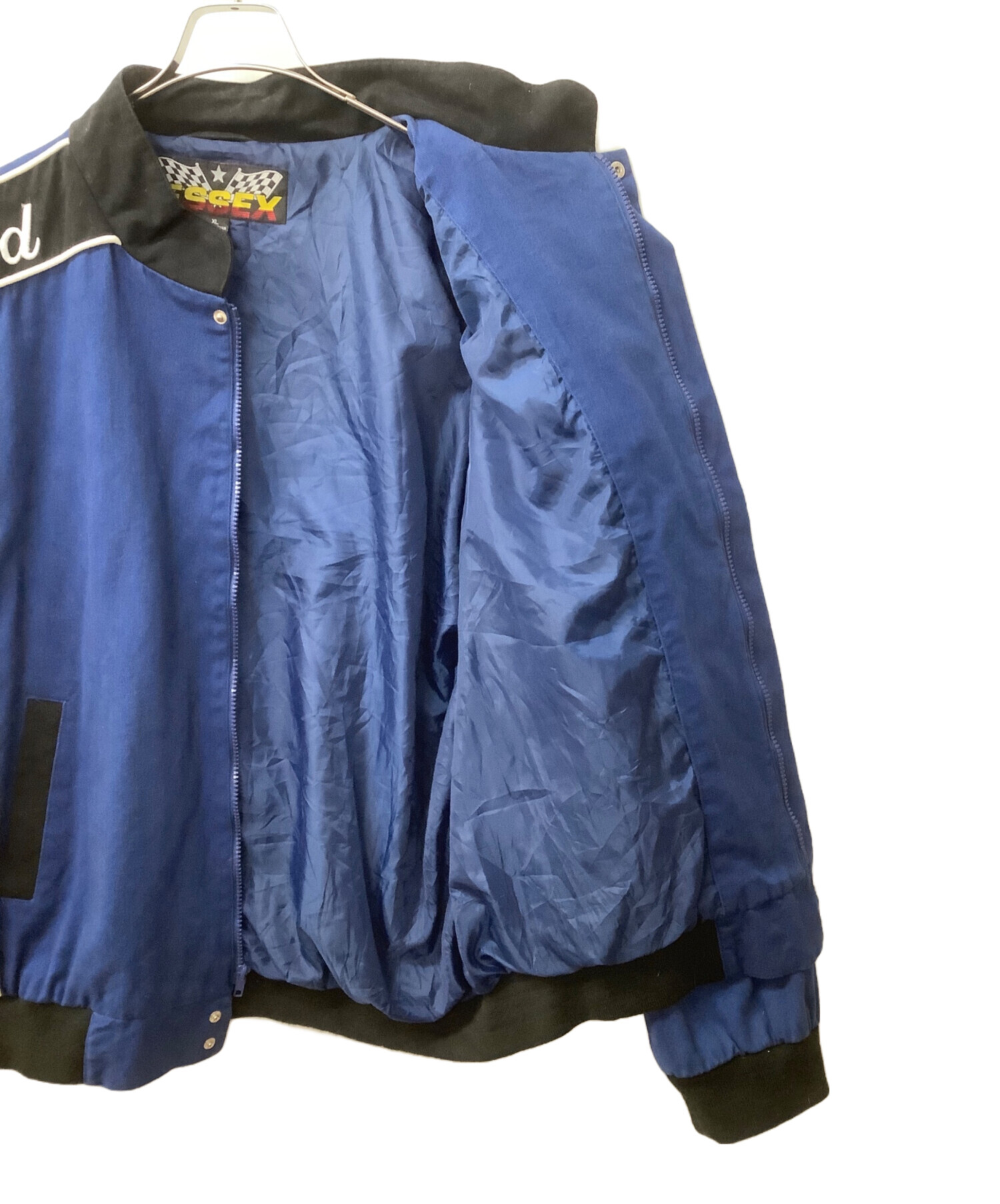 中古・古着通販】ESSEX (エセックス) 90s レーシングジャケット ブルー 