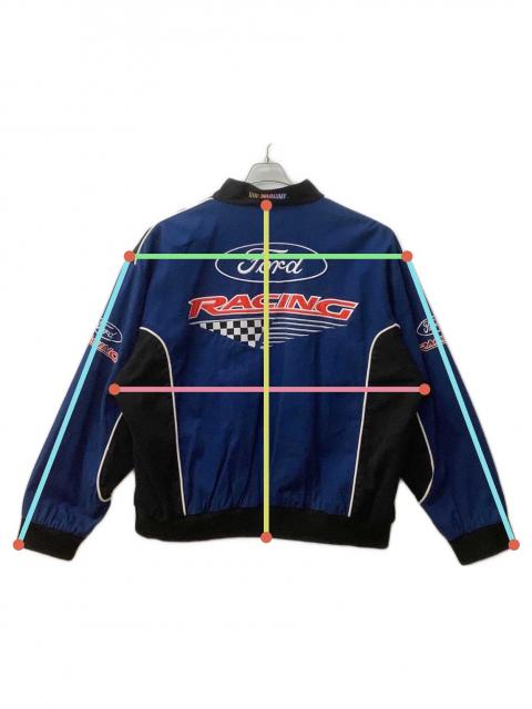 中古・古着通販】ESSEX (エセックス) 90s レーシングジャケット ブルー