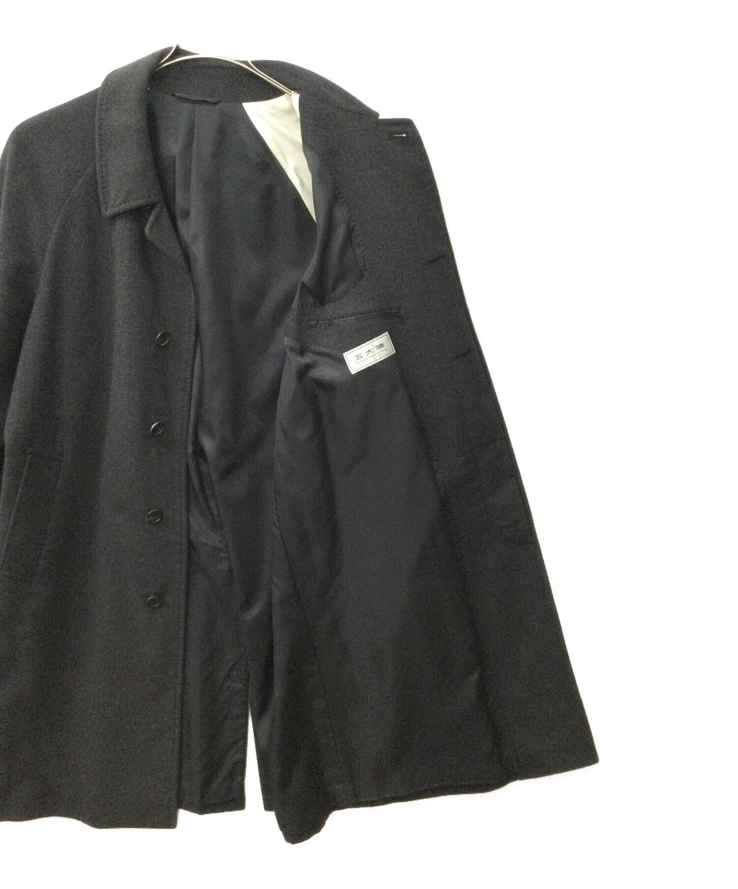 中古・古着通販】五大陸 (ゴタイリク) カシミヤコート ブラック サイズ