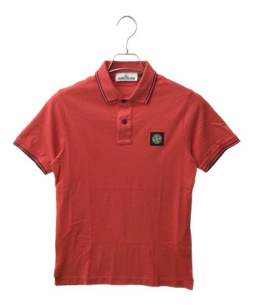 ストーンアイランド　ポロシャツ STONE ISLAND (ストーンアイランド) 胸ロゴ ライン 半袖 ポロシャツ