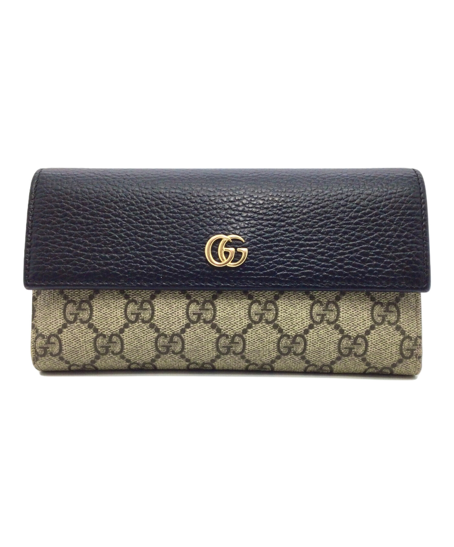 中古・古着通販】GUCCI (グッチ) GUCCI(グッチ)長財布GG マーモント