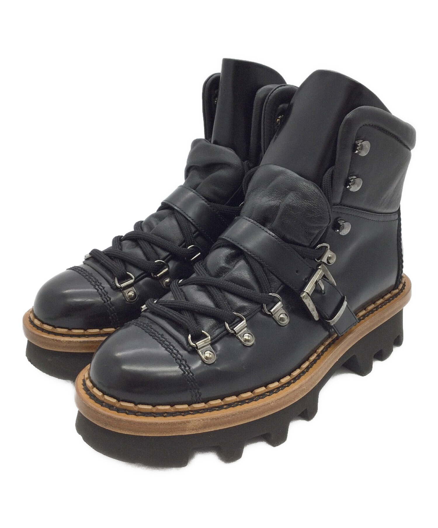 中古・古着通販】MONCLER (モンクレール) ショートブーツ ブラック 