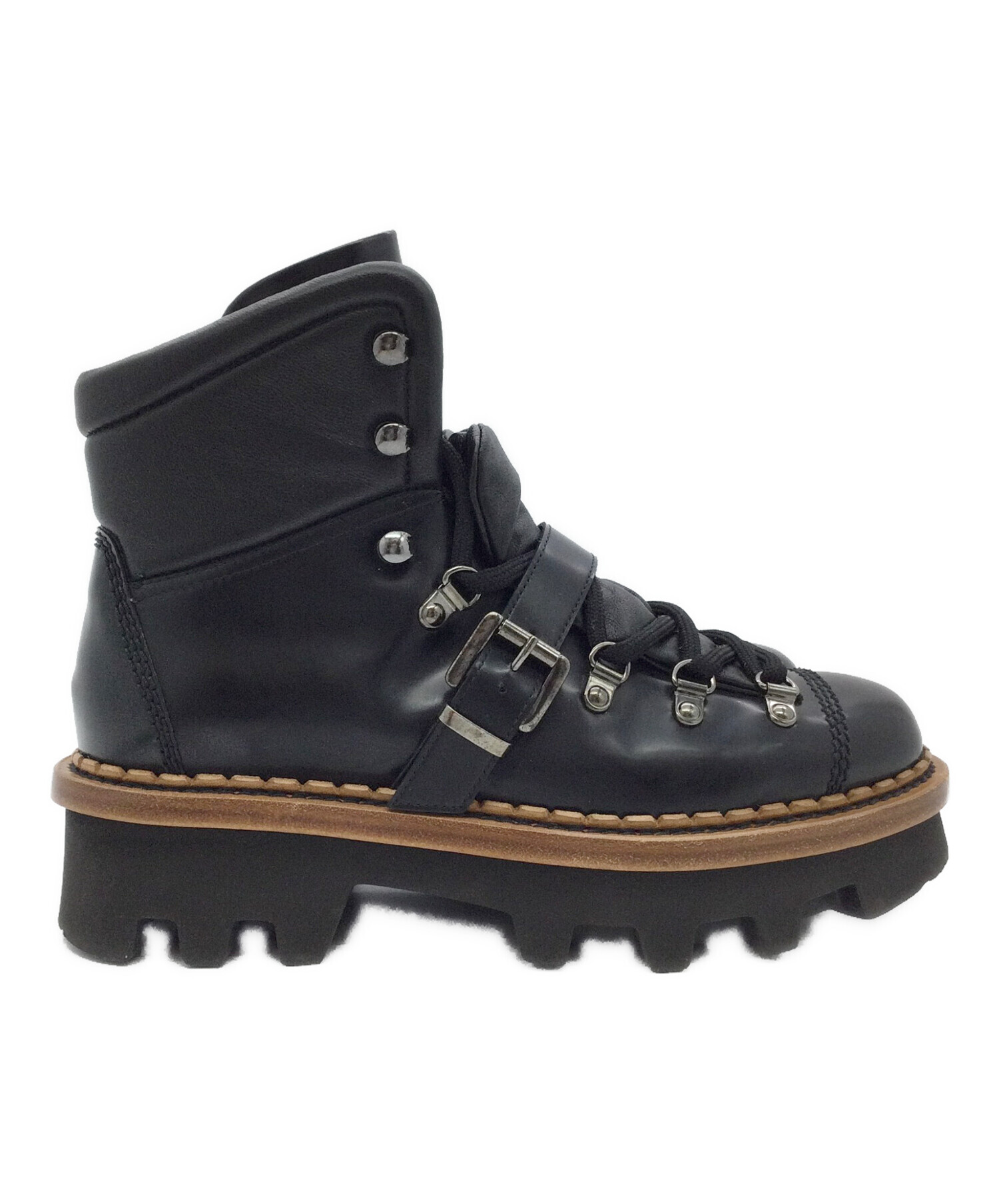中古・古着通販】MONCLER (モンクレール) ショートブーツ ブラック 