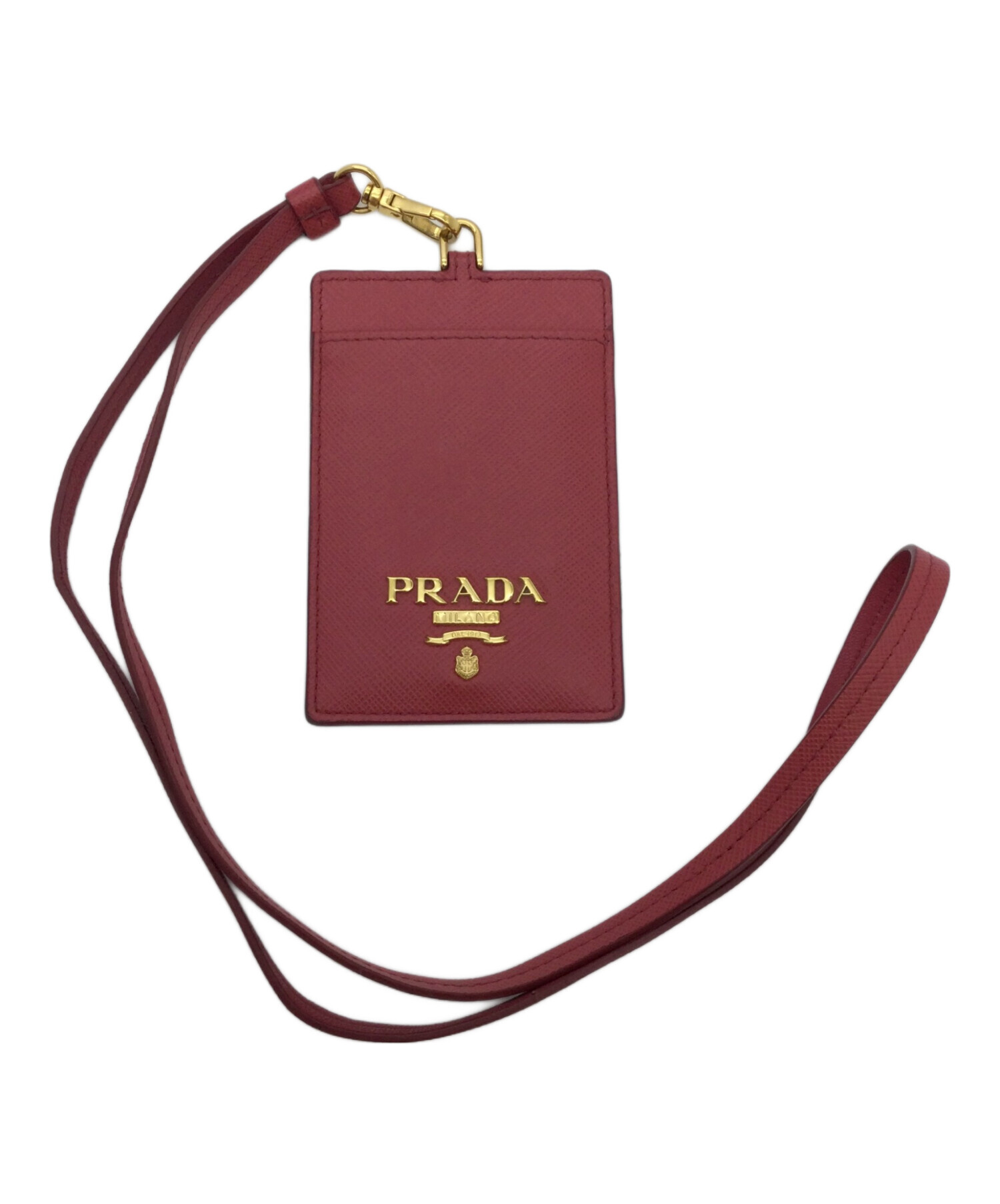 PRADA バーガンディ ケース カモフラージュ/バーガンディ サフィアーノレザー カードケース