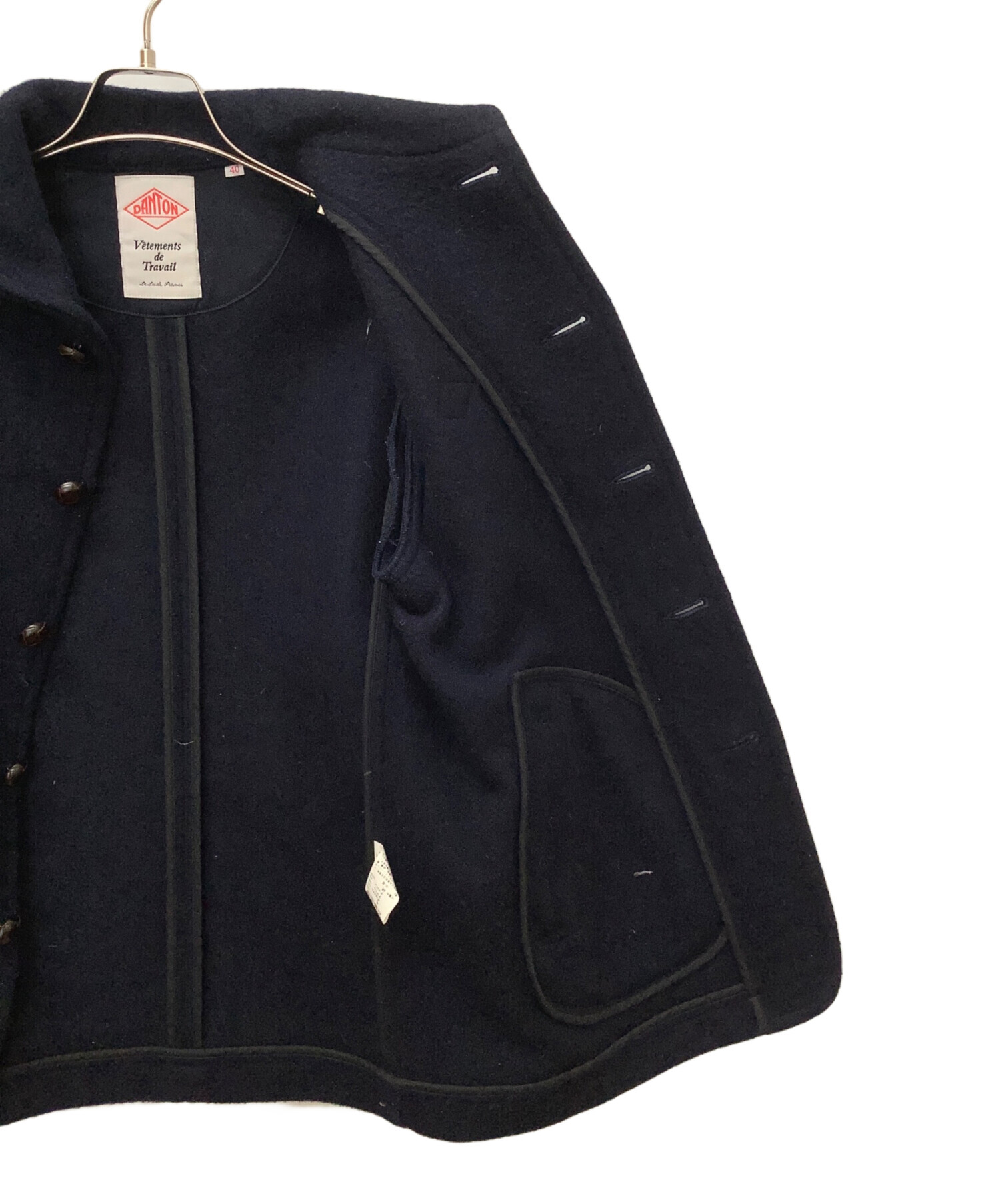 中古・古着通販】DANTON (ダントン) ウールコート ネイビー サイズ:40