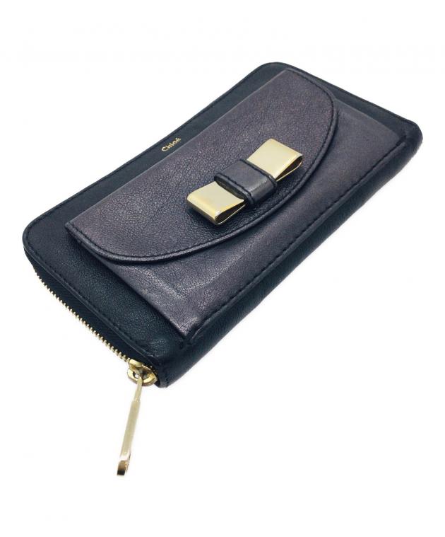 中古・古着通販】Chloe (クロエ) ラウンドファスナー財布 ブラック