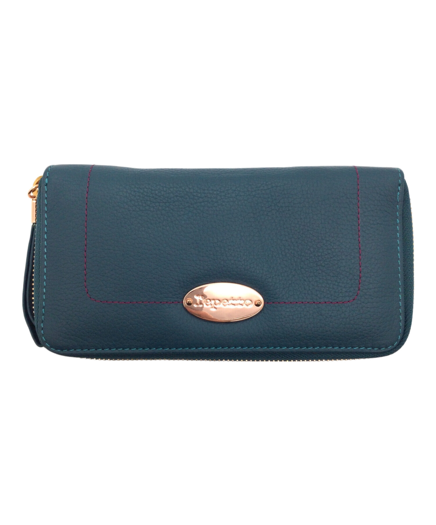 レペット repetto 38 1/2 ブルー 中古・古着通販】repetto (レペット) ラウンドファスナー財布 ブルー