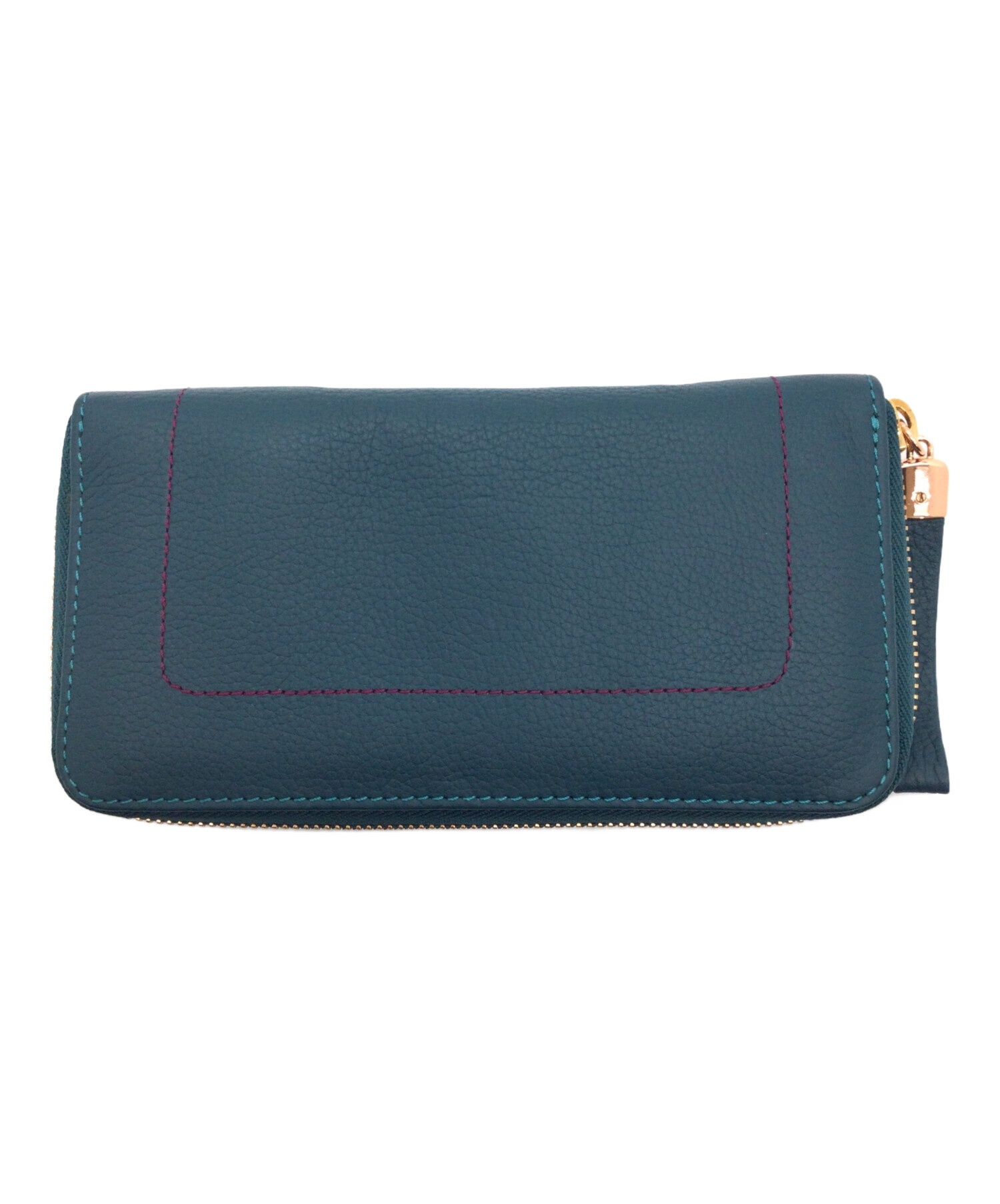 レペット repetto 38 1/2 ブルー 中古・古着通販】repetto (レペット) ラウンドファスナー財布 ブルー