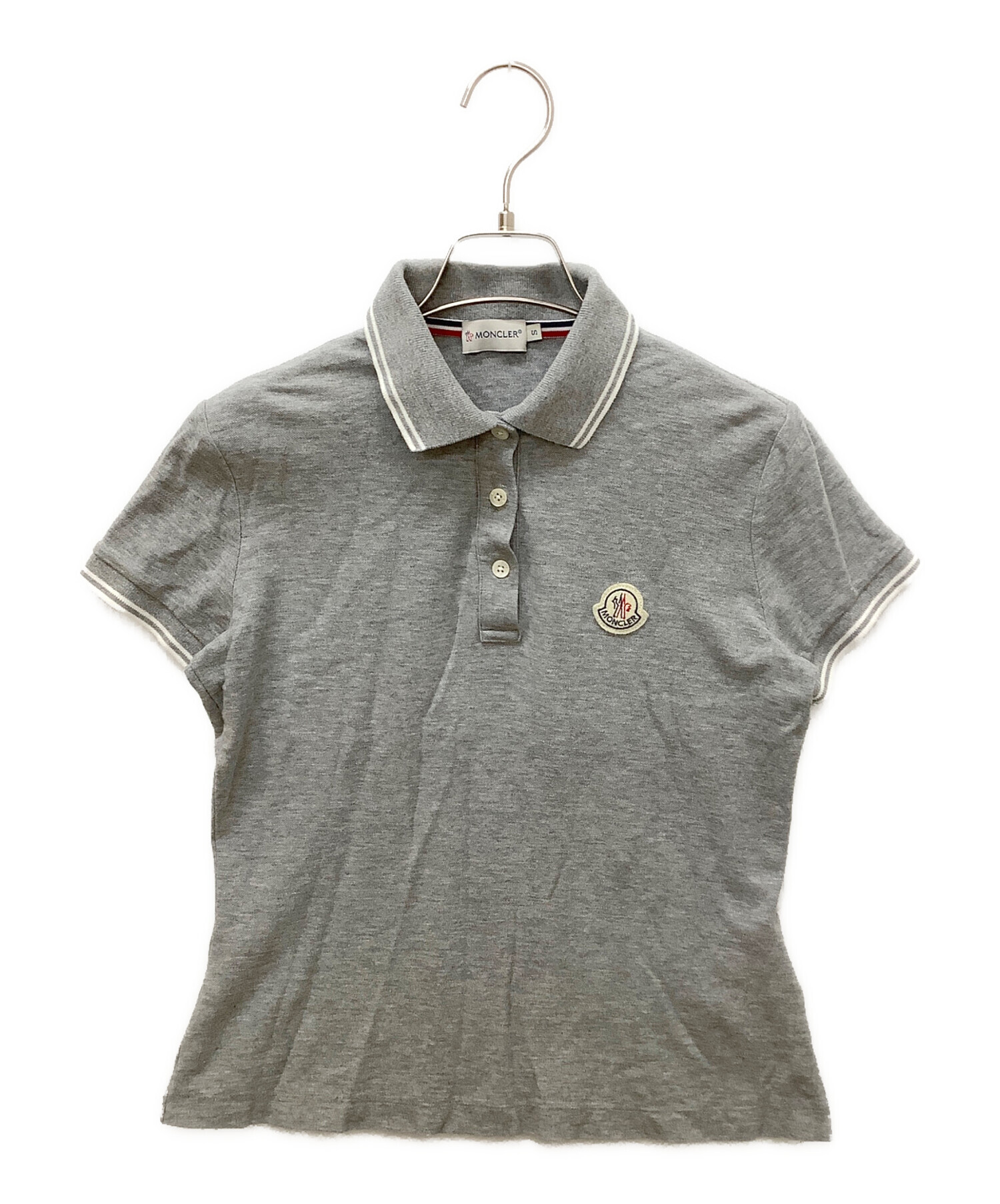 モンクレール ポロシャツ モンクレール/ポロシャツ/黒×白/サイズ：Mの