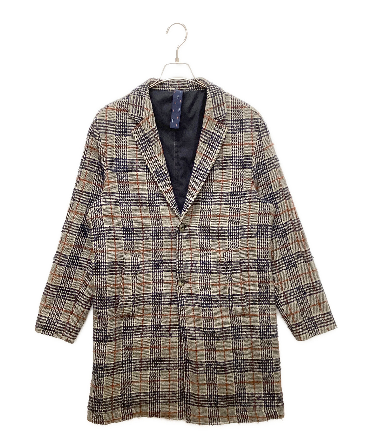 新品タグ付き！ ZARA MAN チェック柄 チェスターコート 中古・古着通販】zaraman (ザラマン) チェスターコート グレー