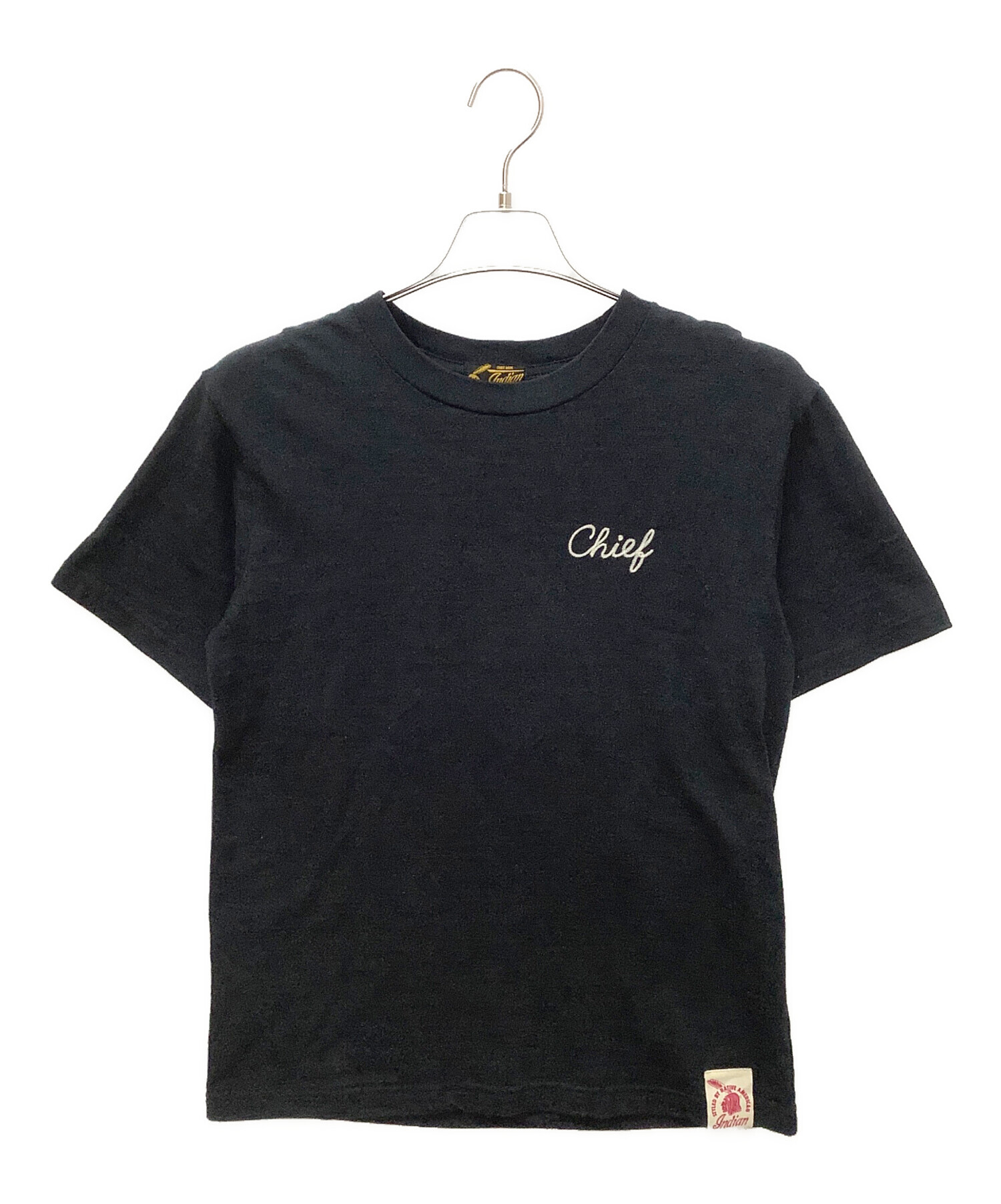 中古・古着通販】INDIAN (インディアン) 半袖Tシャツ ブラック サイズ 