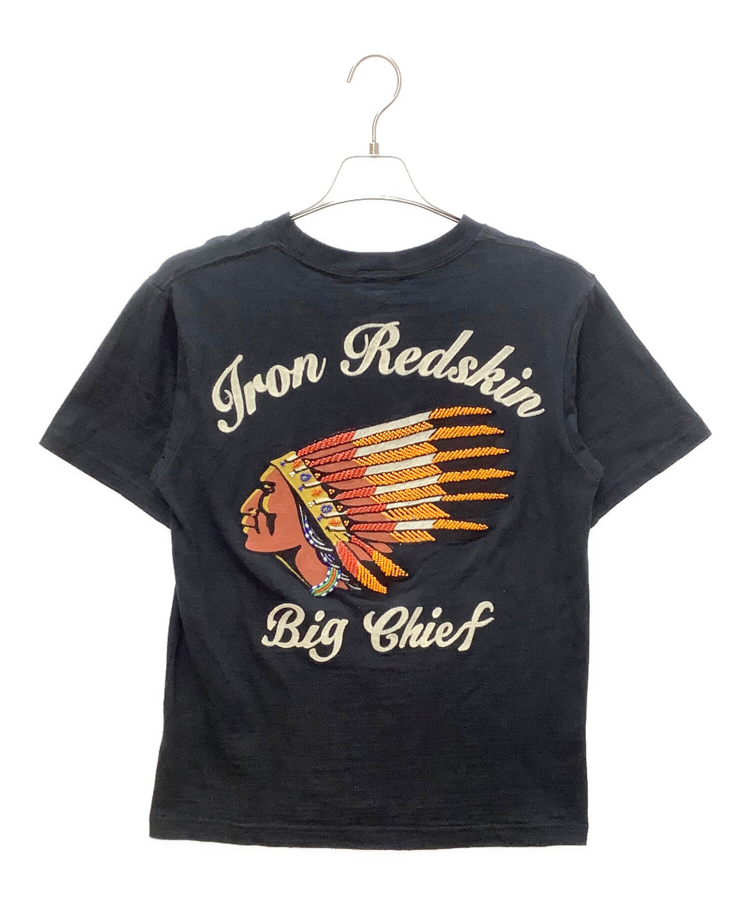 中古・古着通販】INDIAN (インディアン) 半袖Tシャツ ブラック サイズ 