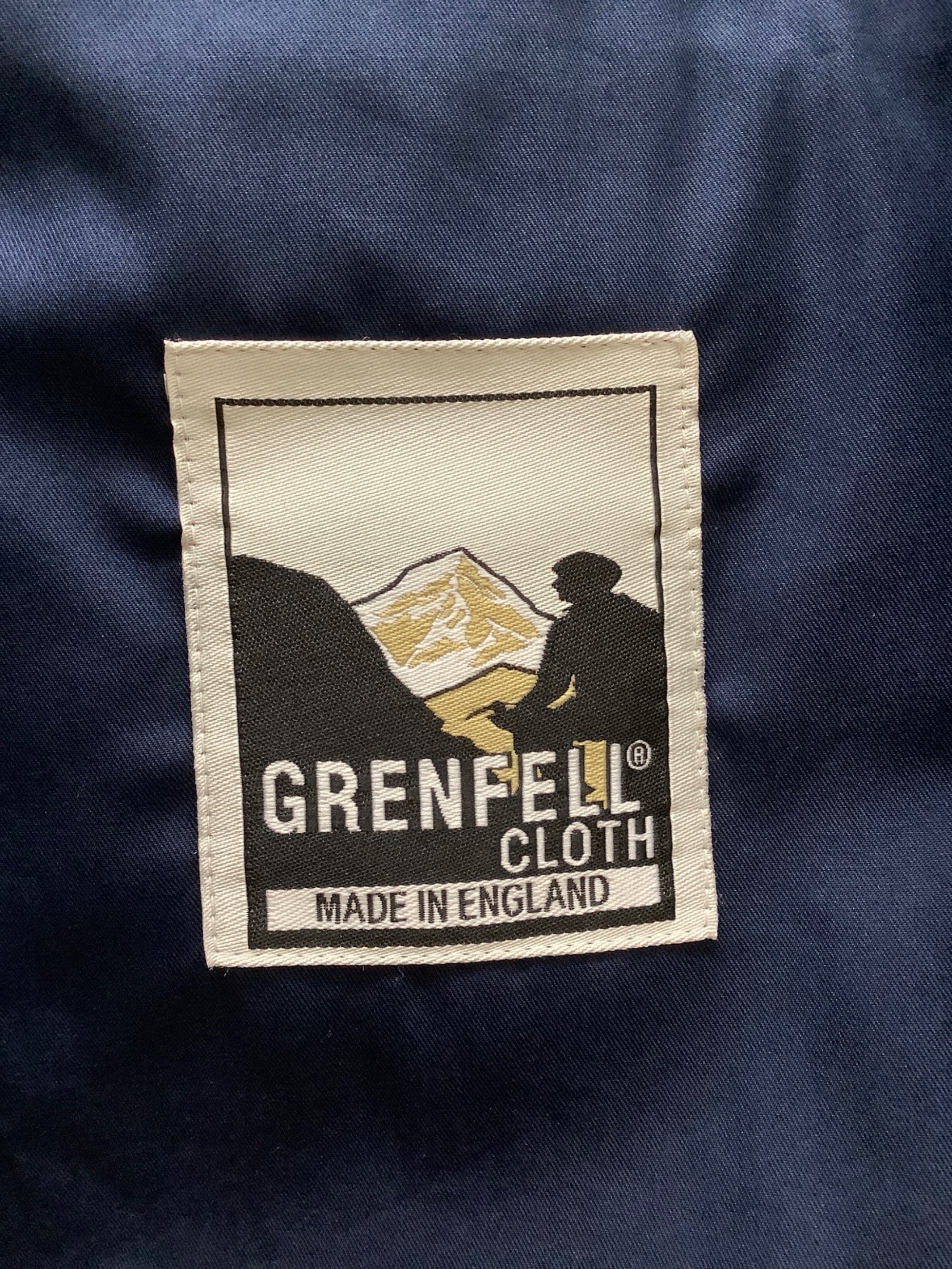 GRENFELL グレンフェル フーデッドブルゾン 38ネイビー コットン英国製 