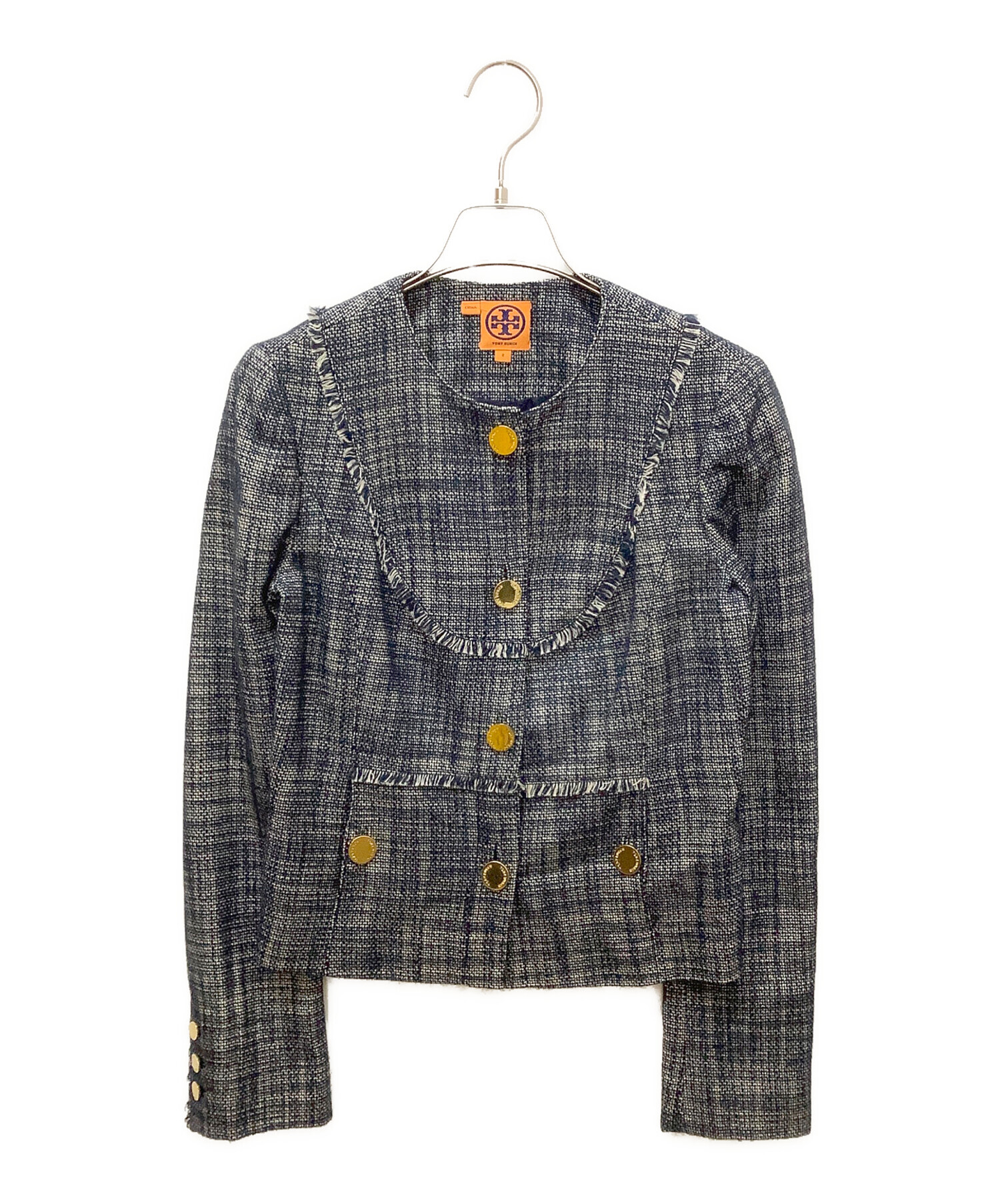 中古・古着通販】TORY BURCH (トリーバーチ) ノーカラージャケット 