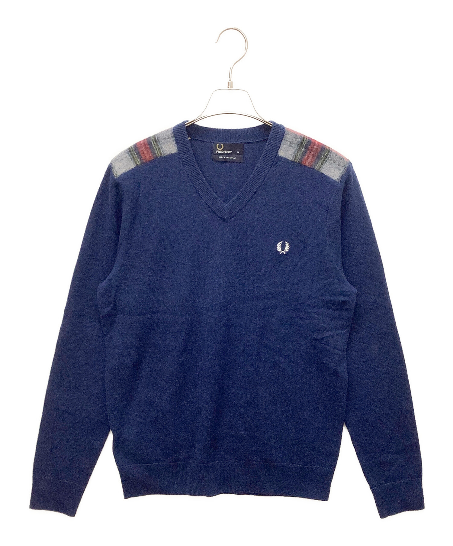 中古・古着通販】FRED PERRY (フレッドペリー) 厚手ニット ネイビー 