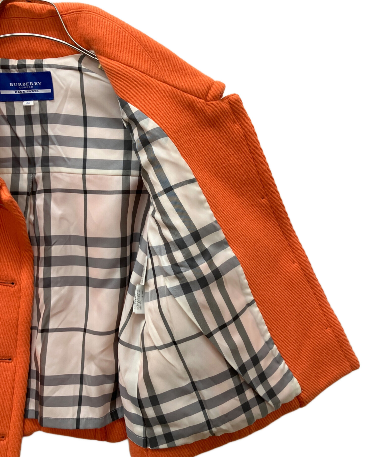 1点物◎美品◎Burberry BLUE LABEL ショートコート オレンジ 中古・古着通販】BURBERRY BLUE LABEL (バーバリーロンドンブルー