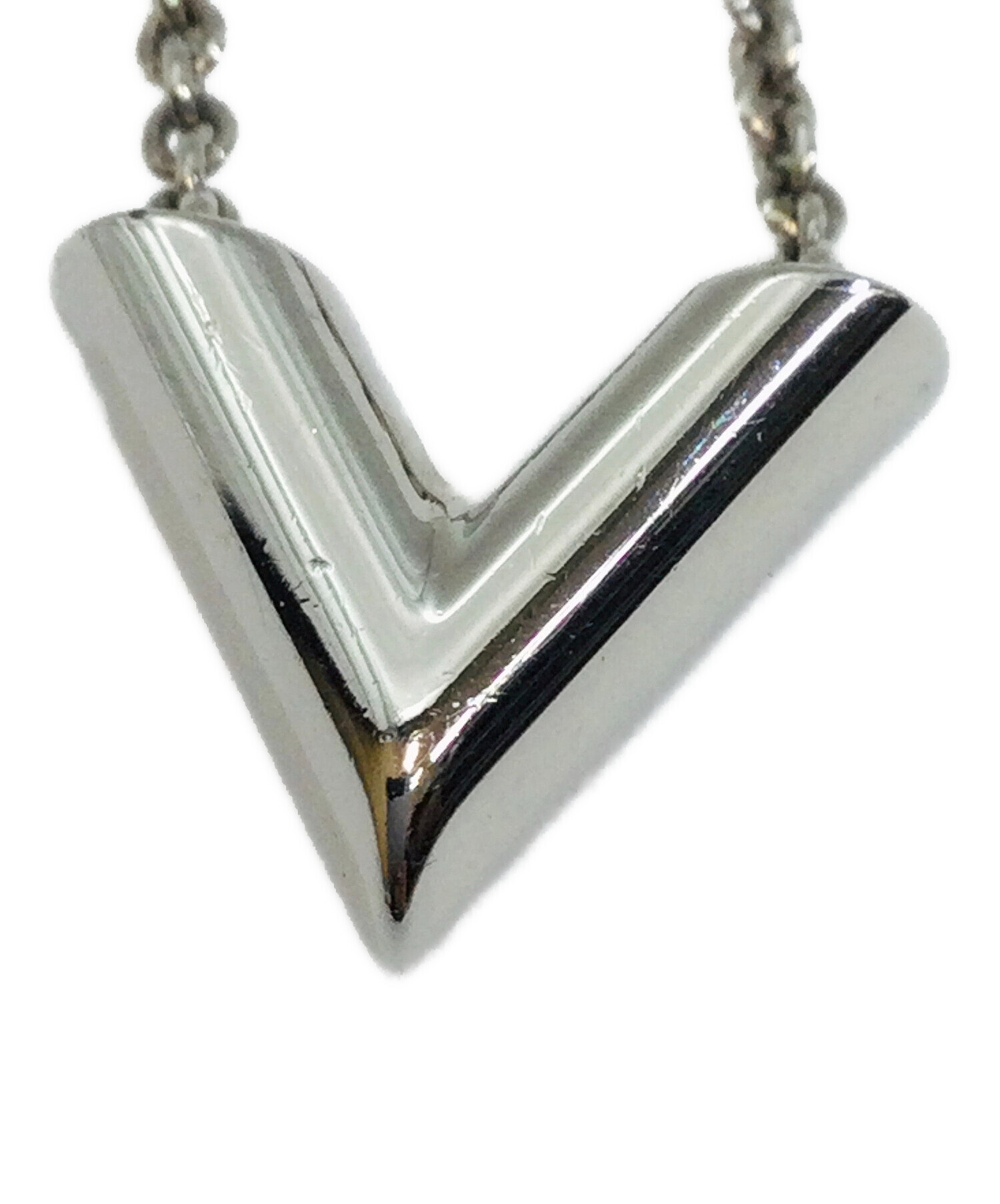 Louis Vuitton V字型 ネックレス 美品 シルバー 中古・古着通販】LOUIS VUITTON (ルイ ヴィトン) ネックレス シルバー