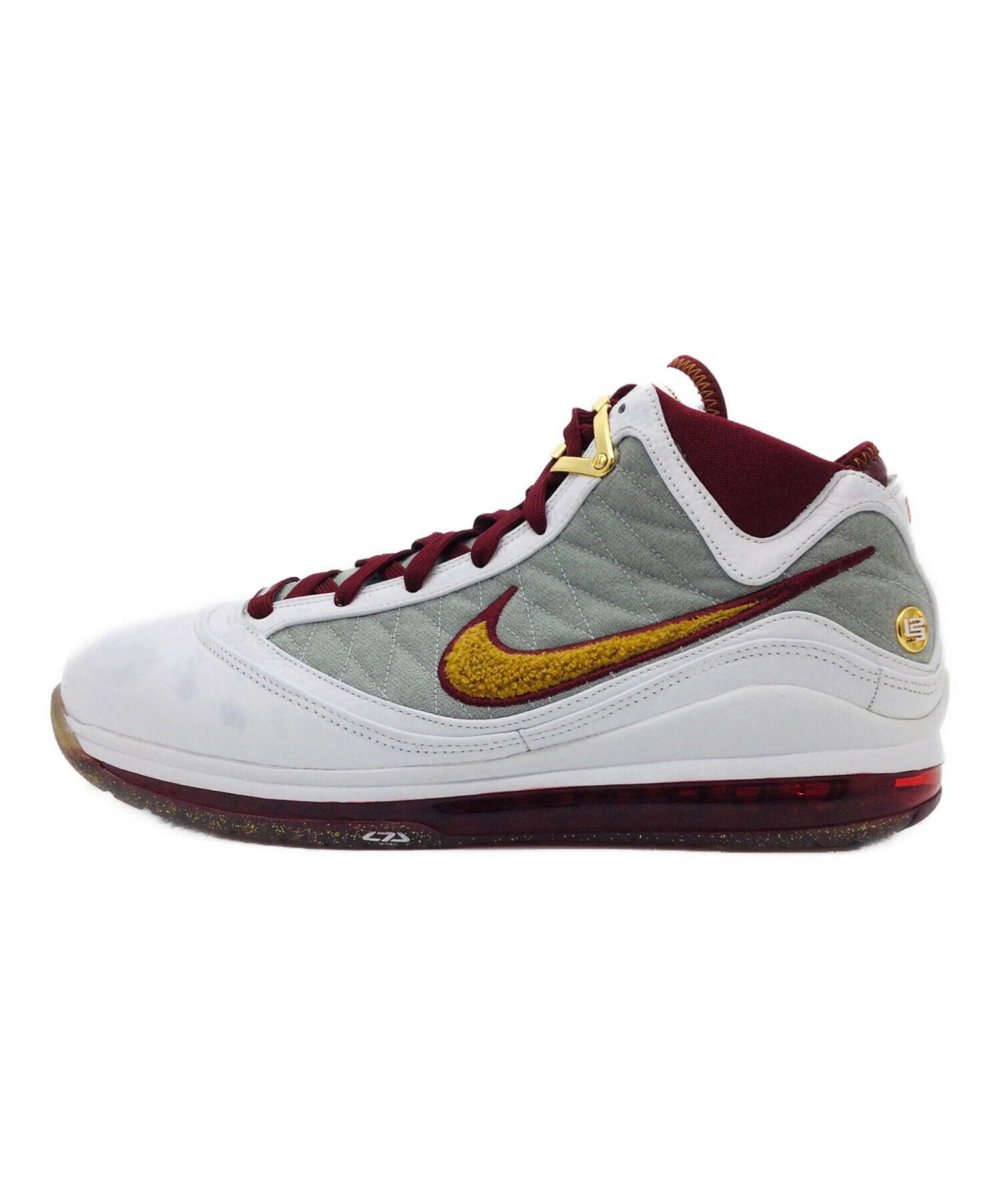 中古・古着通販】NIKE (ナイキ) LEBRON 7 QS ボルドー×ホワイト サイズ 