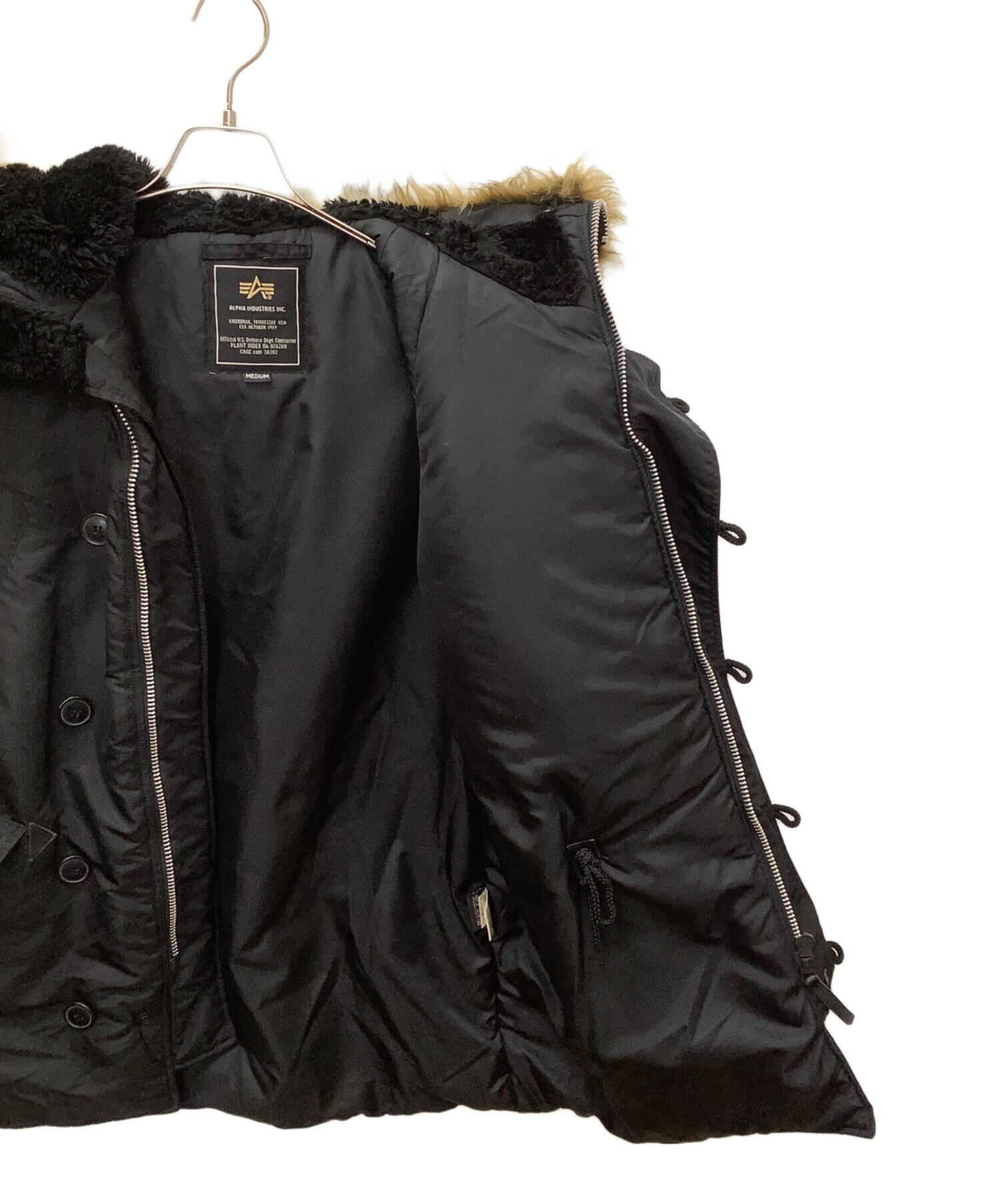 中古・古着通販】ALPHA (アルファ) N-2Bジャケット ブラック サイズ:M