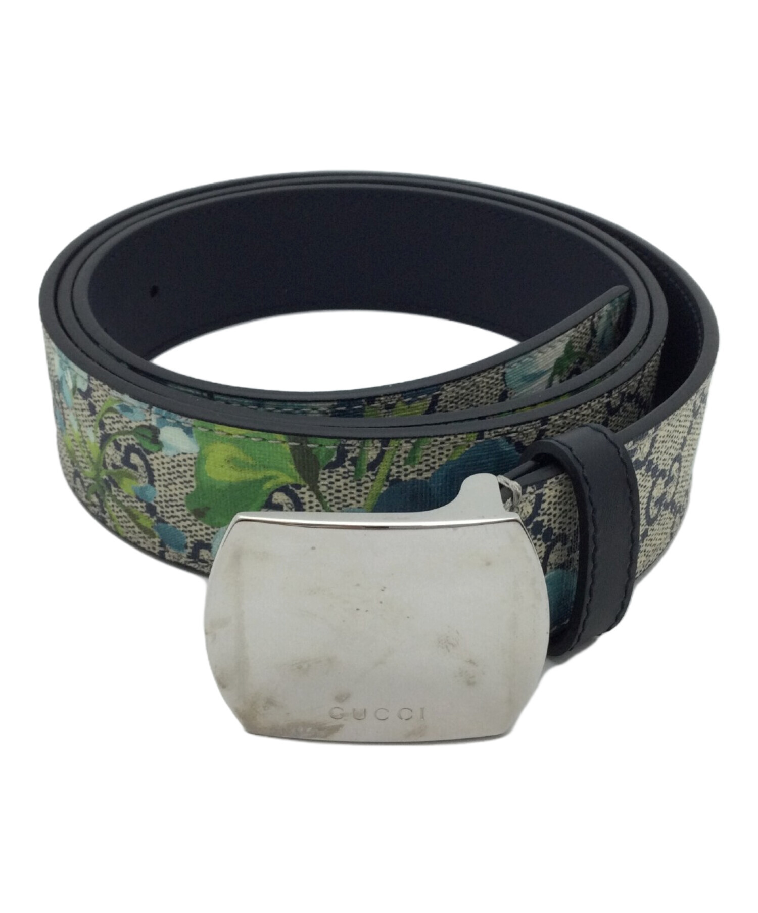 中古・古着通販】GUCCI (グッチ) ベルト ベージュ×ブルー｜ブランド