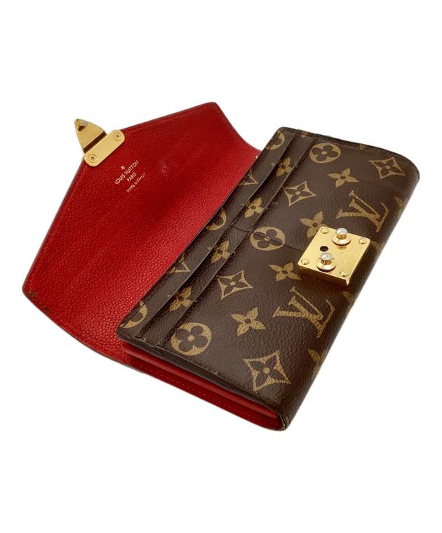 【5eb1643】ルイヴィトン 長財布 モノグラム ポルトフォイユパラス M58413 ブラウン オロール【中古】レディース LOUIS VUITTON - 【5eb1643】ルイヴィトン 長財布 モノグラム