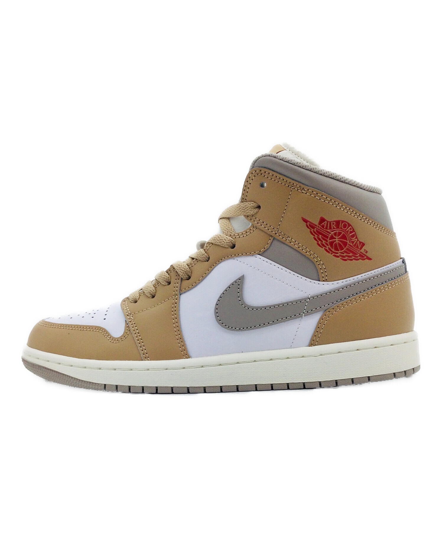 中古・古着通販】NIKE (ナイキ) Air Jordan 1 Mid ベージュ×ホワイト 