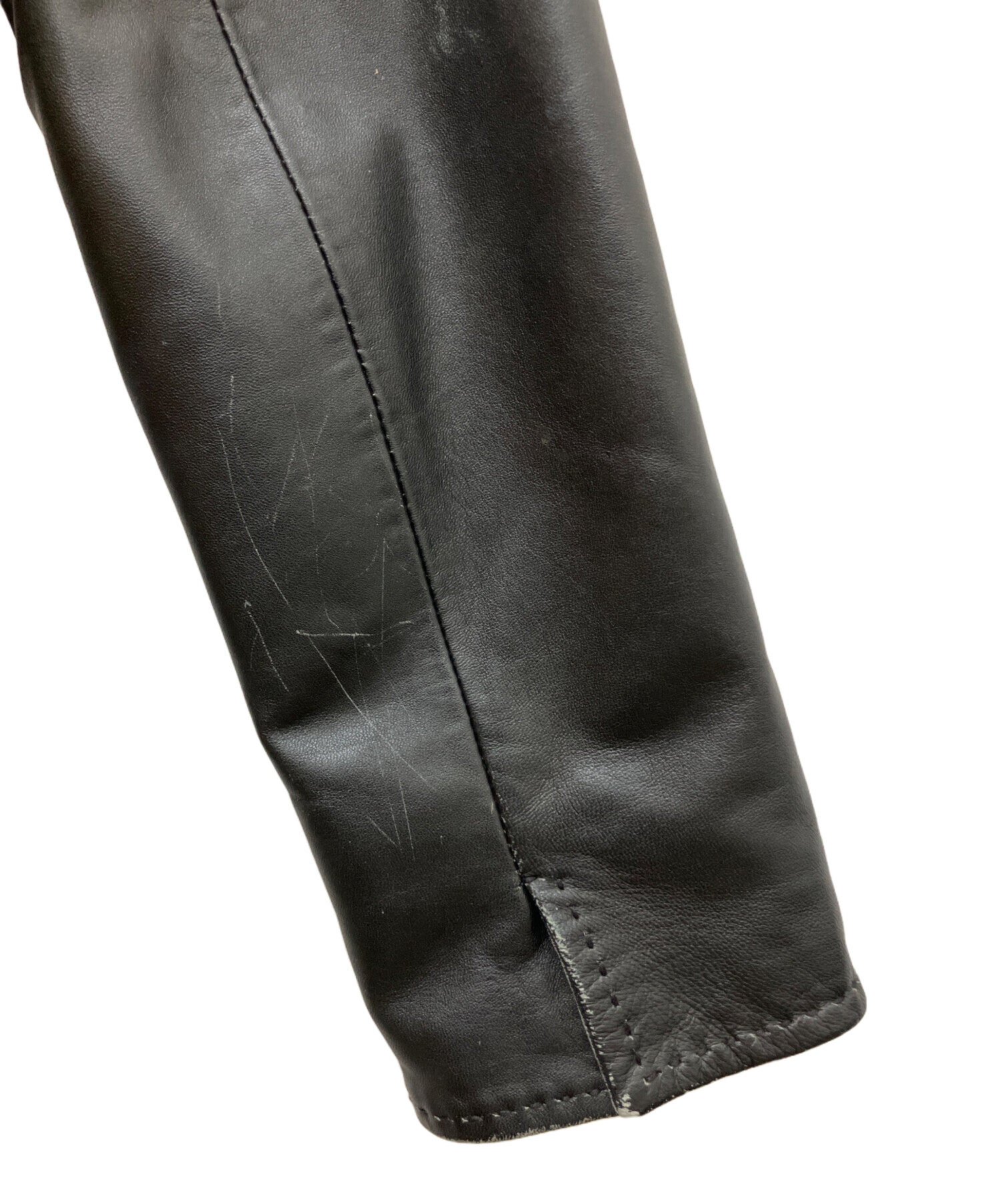 中古・古着通販】BALMAIN (バルマン) レザージャケット ブラック