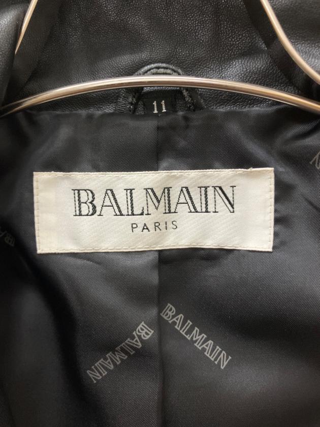 中古・古着通販】BALMAIN (バルマン) レザージャケット ブラック