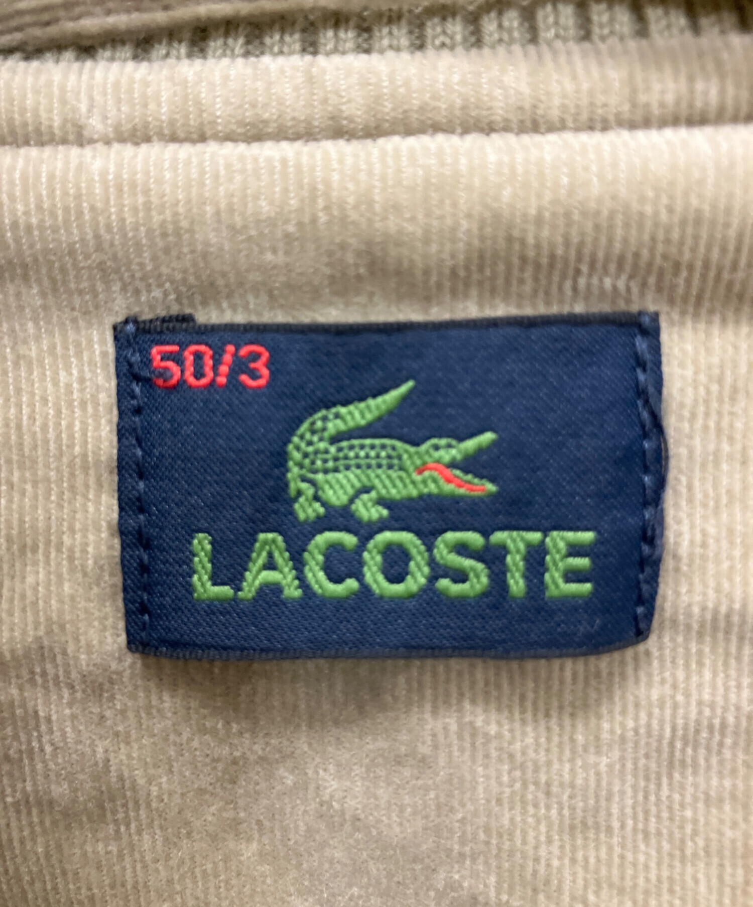 中古・古着通販】LACOSTE (ラコステ) コーデュロイジャケット ベージュ 