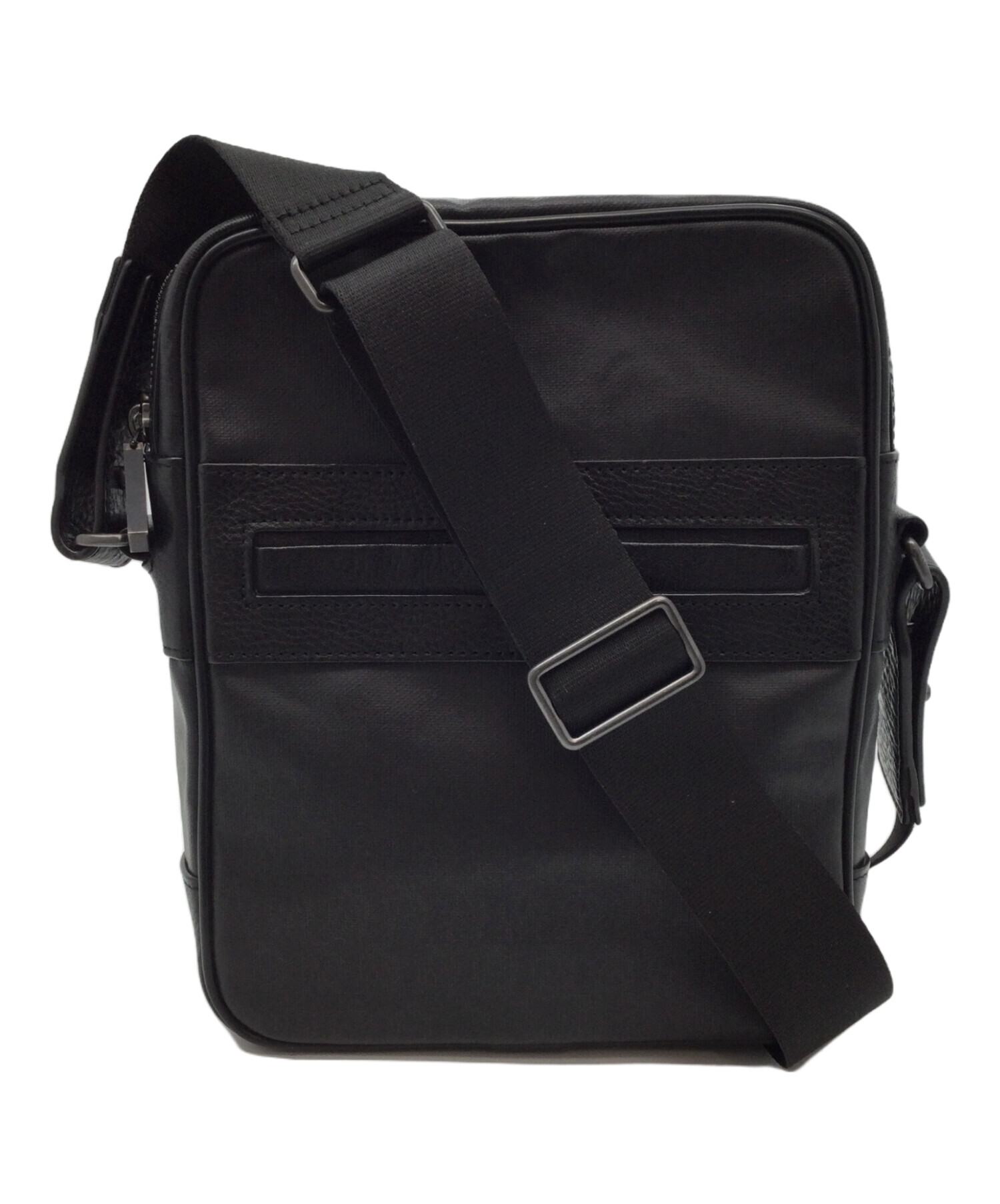 【美品】dunhill ダンヒル　ショルダーバッグ　スクエア　オールレザー 黒 中古・古着通販】dunhill (ダンヒル) スクエアショルダーバッグ