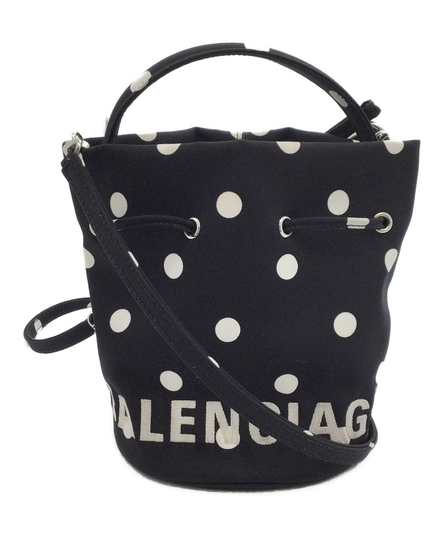 【未使用級】BALENCIAGA ドローストリングバケット ハンドバッグ XS 未使用級】BALENCIAGA ドローストリングバケット ハンドバッグ XS