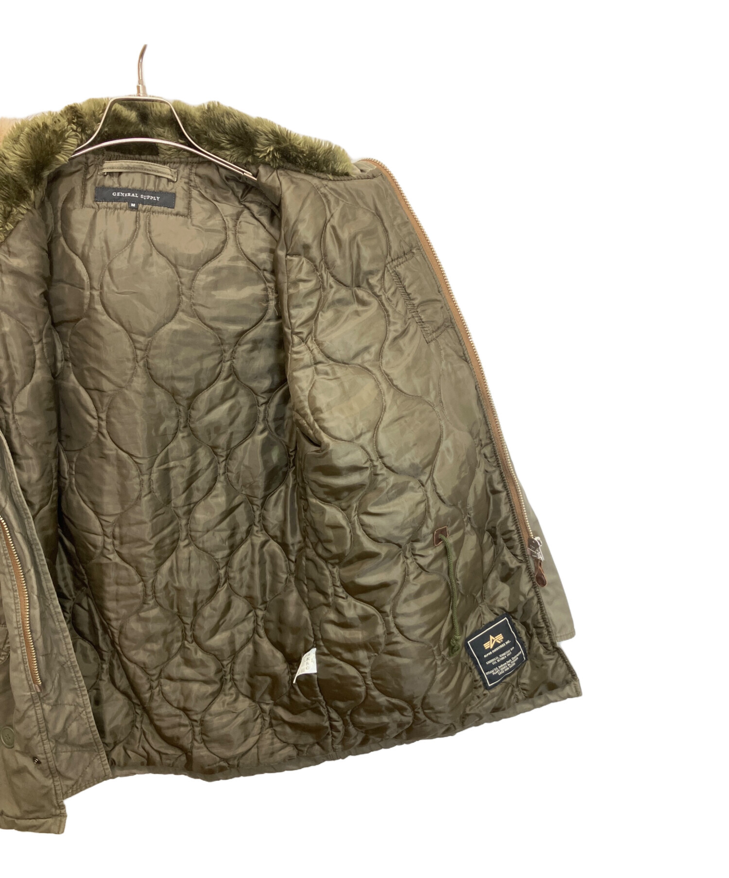 中古・古着通販】ALPHA (アルファ) モッズコート カーキ サイズ:M