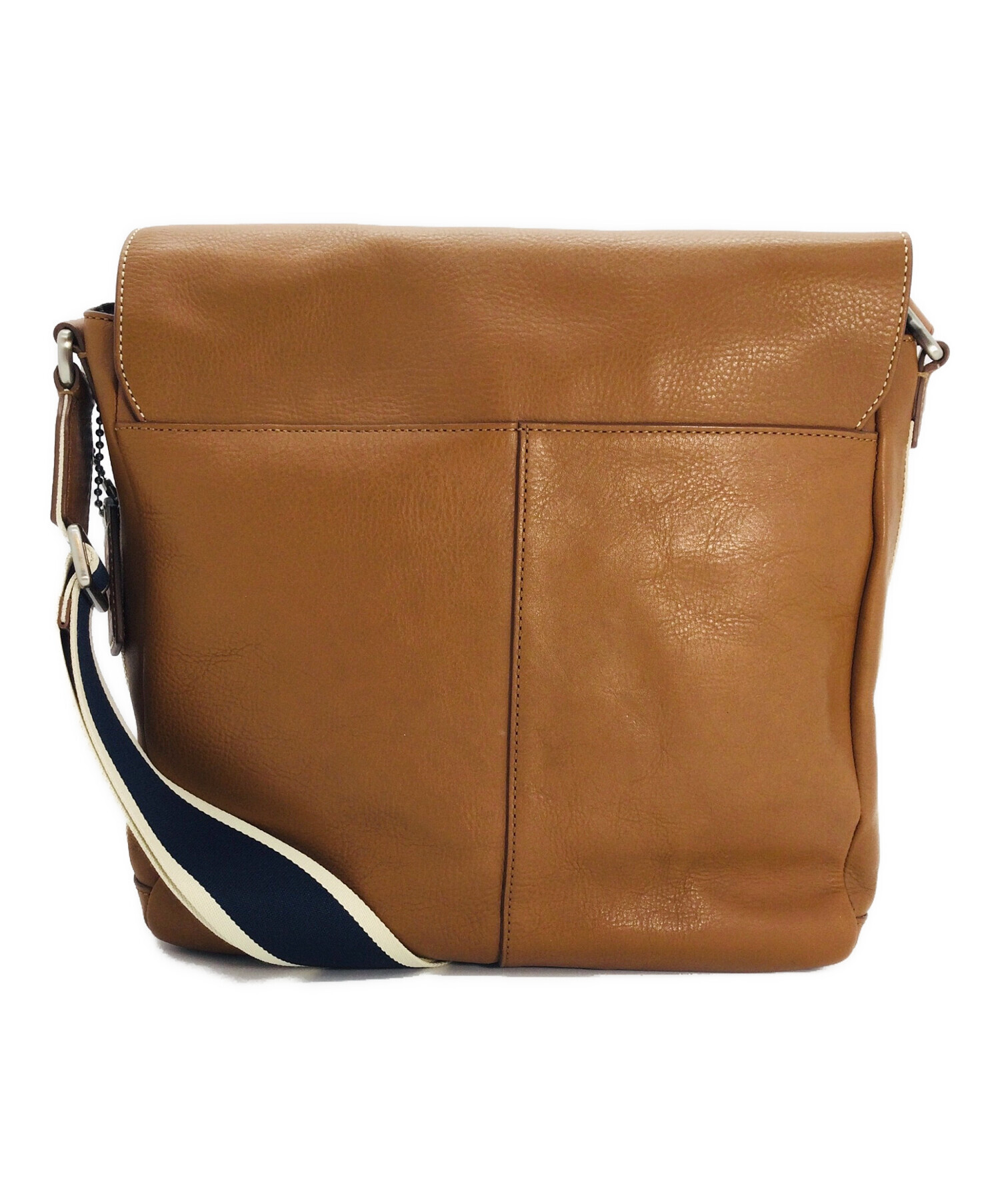 中古・古着通販】COACH (コーチ) ショルダーバッグ ブラウン×ネイビー 