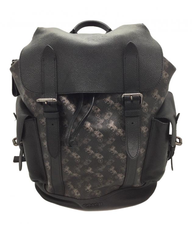 中古・古着通販】COACH (コーチ) リュック ブラック×ブラウン