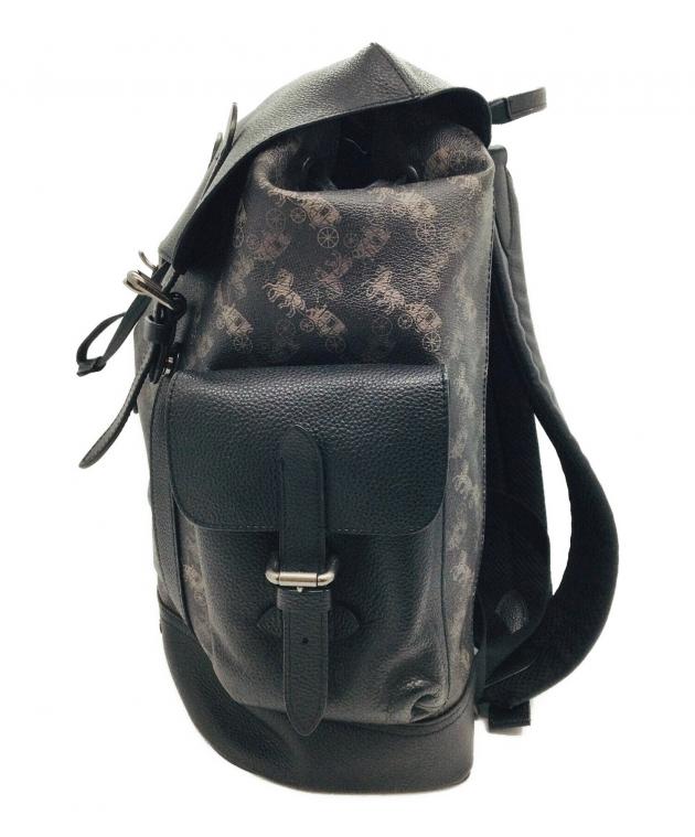 中古・古着通販】COACH (コーチ) リュック ブラック×ブラウン
