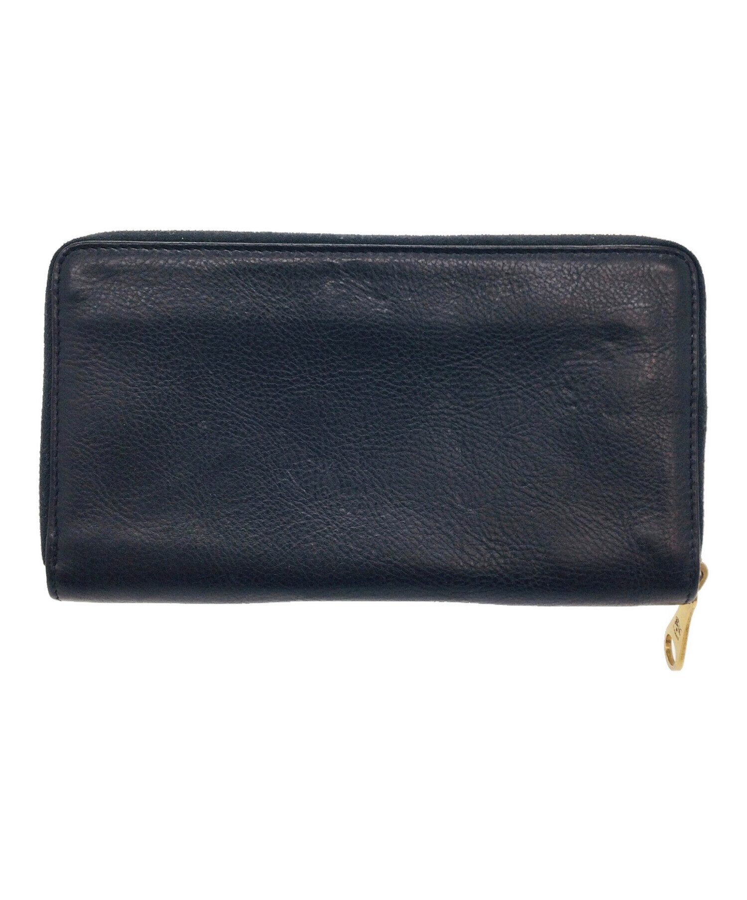 【新品未使用】イルビゾンテ ロゴ ラウンドジップ ファスナー 財布 黒 ブラック イルビゾンテ ラウンドジップ ファスナー 二つ折り財布 ブラック シボ