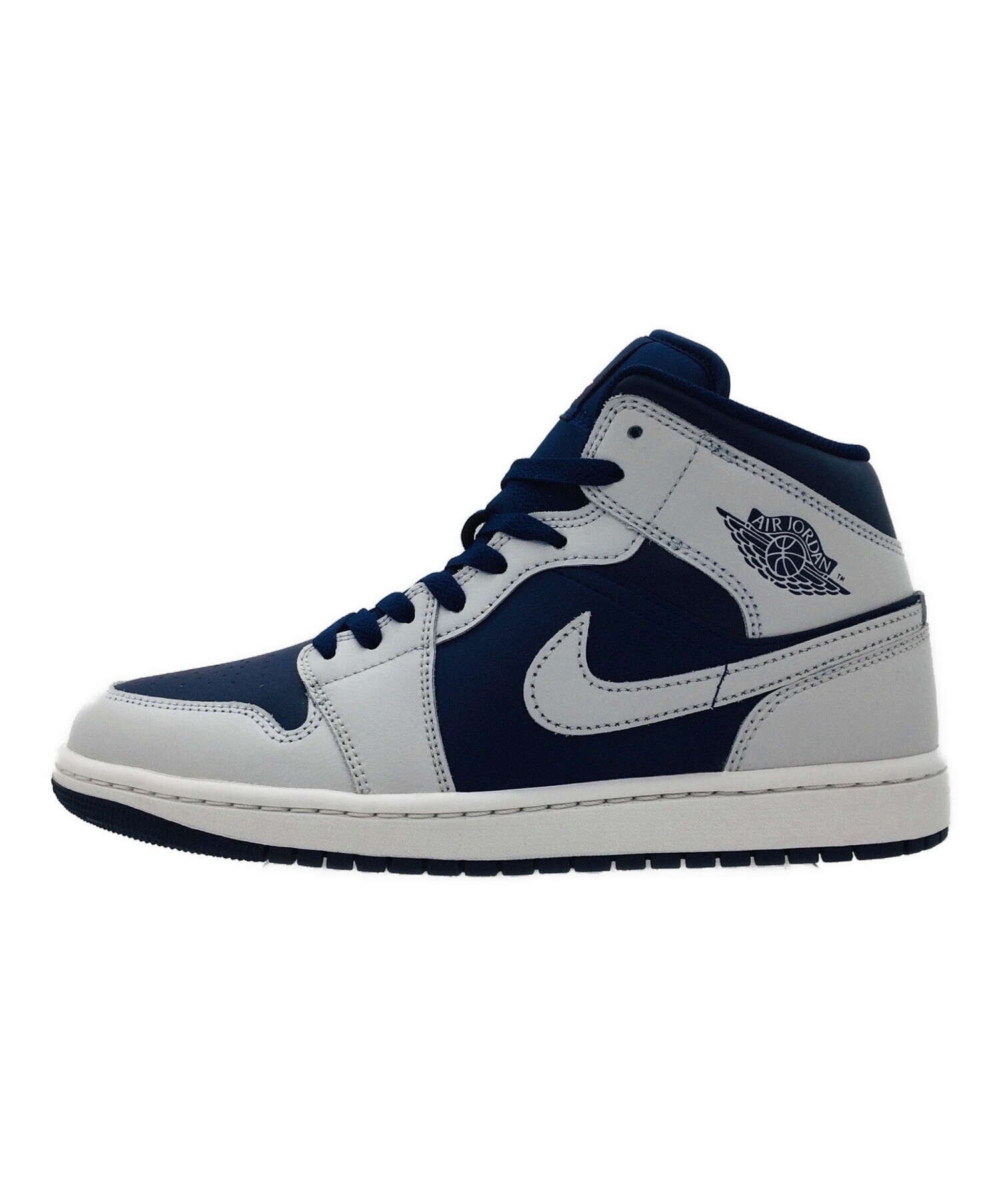 中古・古着通販】NIKE (ナイキ) AIR JORDAN 1 MID ネイビー×グレー 