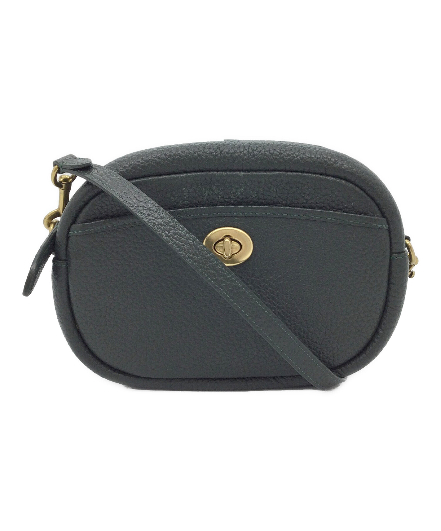 中古・古着通販】COACH (コーチ) ショルダーバッグ ダークグリーン 