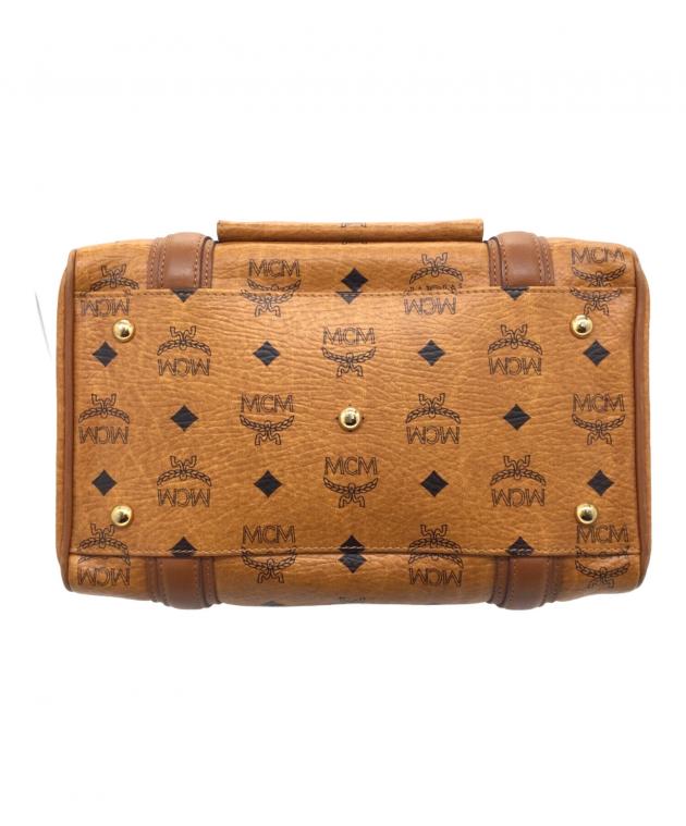 中古美品　MCM ミニボストンバッグ ブラウン MCM エムシーエム ヴィセトス ミニボストンバッグ 2WAYバッグ ブラウン