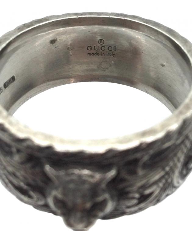 Swky9Fk 新品 未使用 GUCCI タイガー トラアラベスクリング 中古・古着通販】GUCCI (グッチ) アラベスク調リング シルバー サイズ