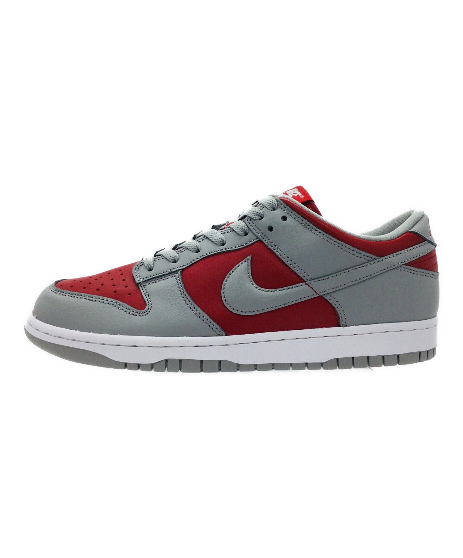 中古・古着通販】NIKE (ナイキ) DUNK LOW グレー×レッド サイズ:US10 