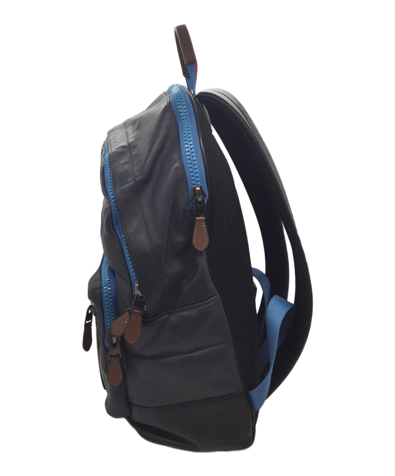 COACH ネイビー バックパック 中古・古着通販】COACH (コーチ) リュック ネイビー×ブラウン