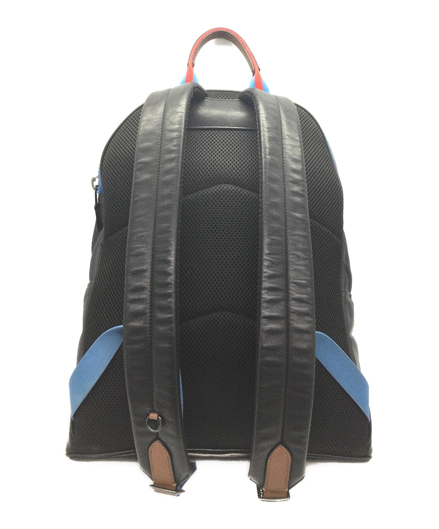 COACH ネイビー バックパック 中古・古着通販】COACH (コーチ) リュック ネイビー×ブラウン