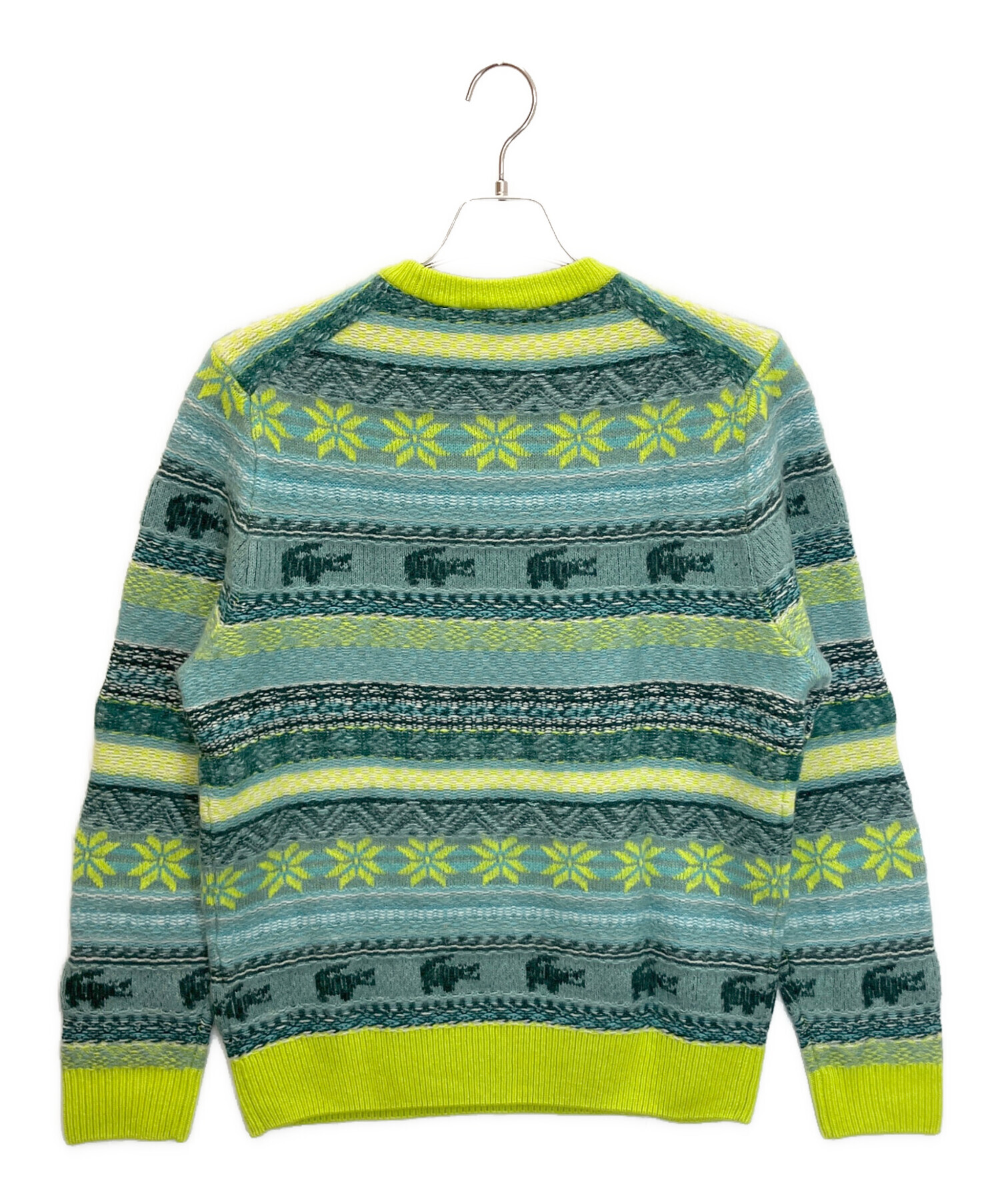 中古・古着通販】LACOSTE (ラコステ) 厚手ニット グリーンスカイブルー 
