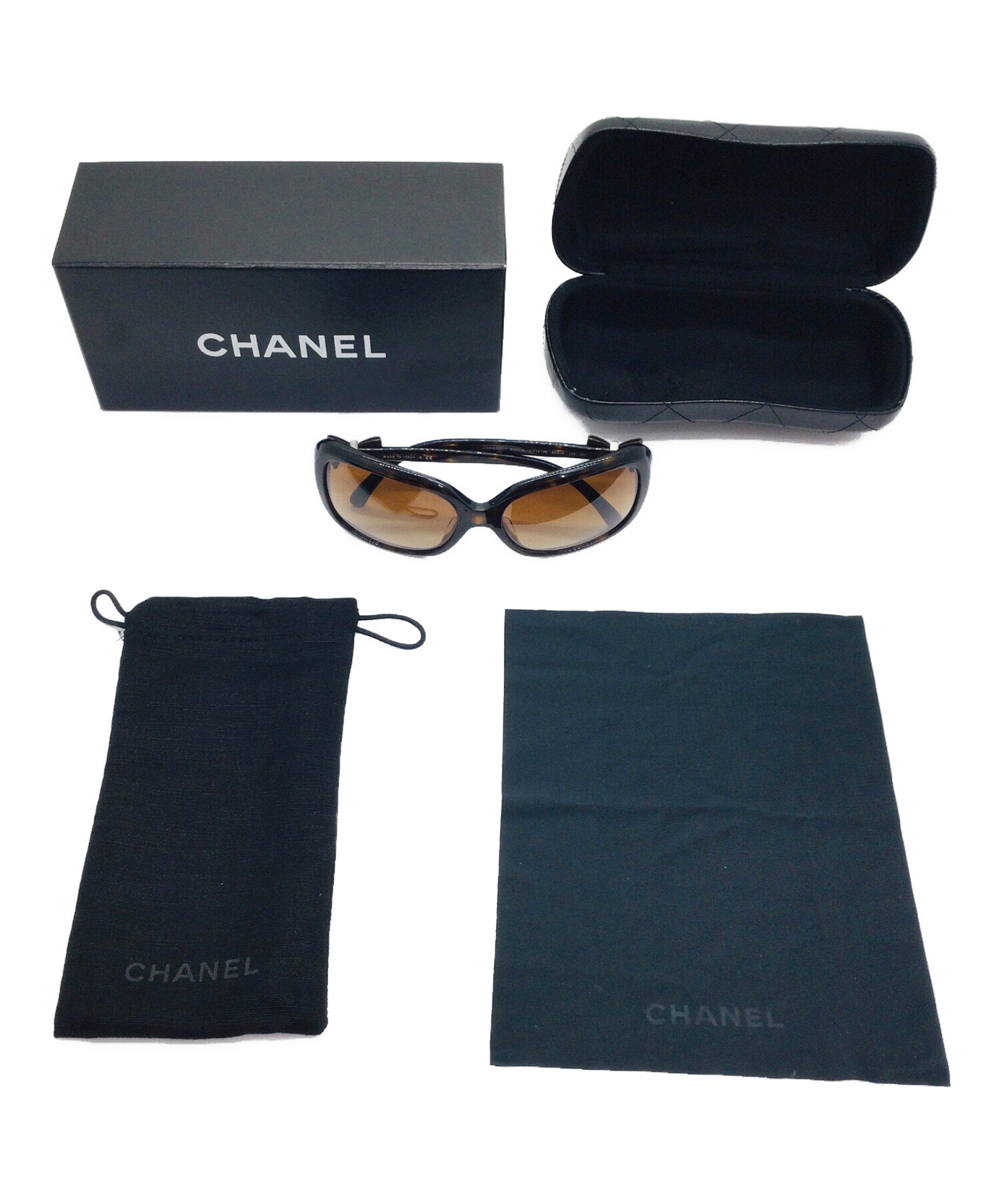 【中古】CHANEL サングラス 5171 ブラウン シャネル[10][240010488588] CHANEL（シャネル） サングラス リボンモチーフ CHANEL 5171-A c.714