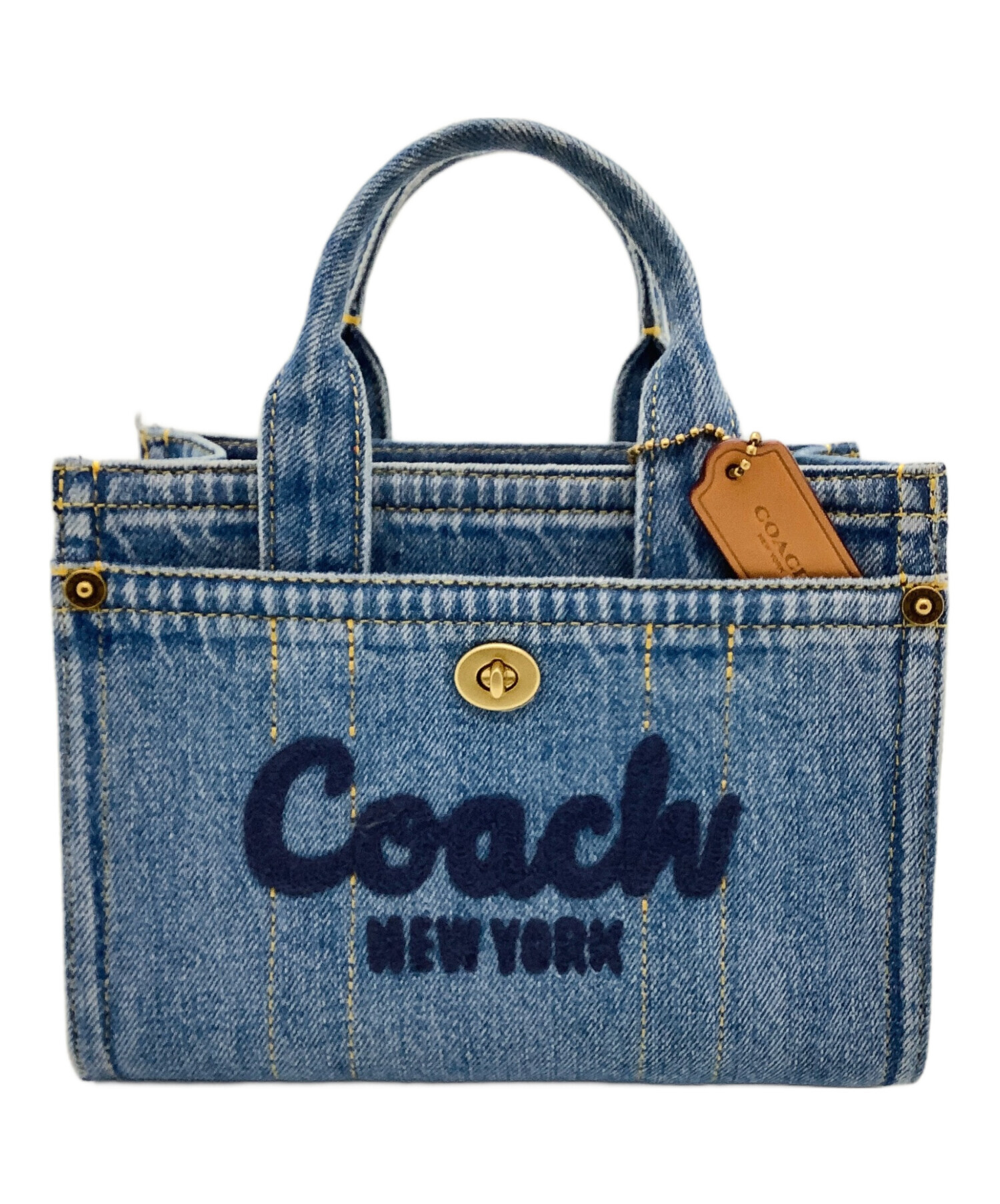 中古・古着通販】COACH (コーチ) カーゴトートバッグ ブルー｜ブランド