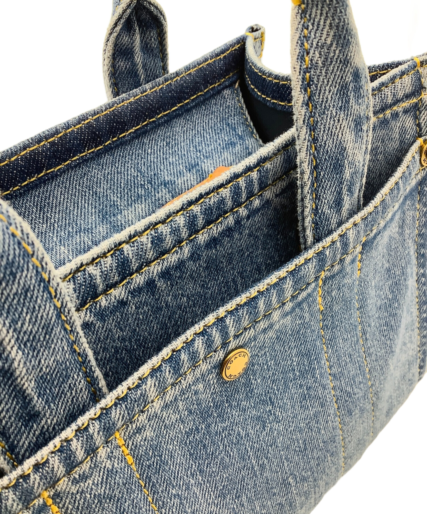 中古・古着通販】COACH (コーチ) カーゴトートバッグ ブルー｜ブランド 