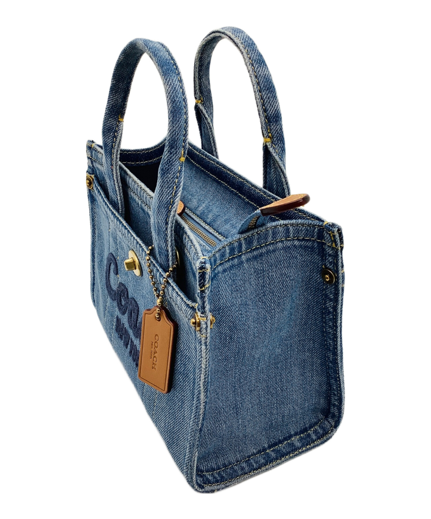 中古・古着通販】COACH (コーチ) カーゴトートバッグ ブルー|ブランド 中古・古着通販】COACH (コーチ) カーゴトートバッグ ブルー|ブランド