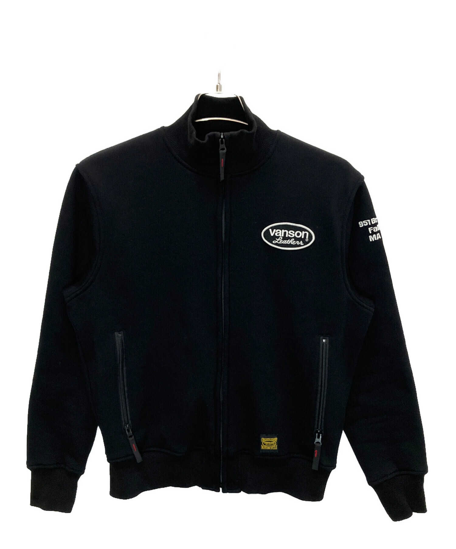 中古・古着通販】VANSON (バンソン) スウェットジャケット ブラック 