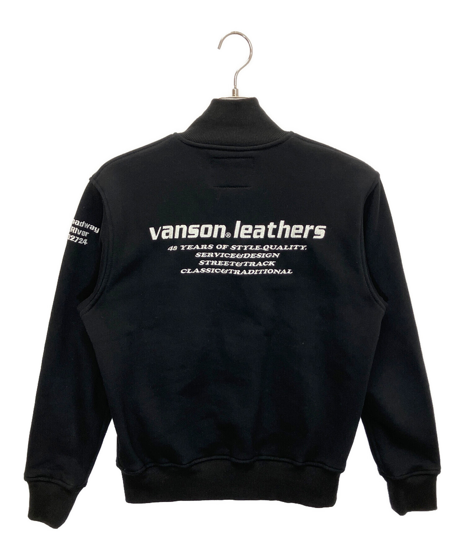 中古・古着通販】VANSON (バンソン) スウェットジャケット ブラック 
